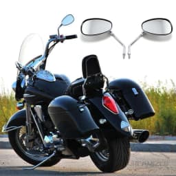10MM Universal Chrome Rearview Mirrors Motorcycle Motocross Scooter E-bike Racing Motorbike Side Mirror Rear View Accessories