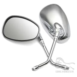 10MM Universal Chrome Rearview Mirrors Motorcycle Motocross Scooter E-bike Racing Motorbike Side Mirror Rear View Accessories