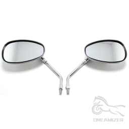 10MM Universal Chrome Rearview Mirrors Motorcycle Motocross Scooter E-bike Racing Motorbike Side Mirror Rear View Accessories