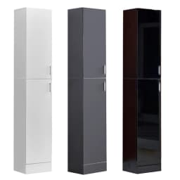 BonChoice 188cm Tall Corner Cabinet High Gloss with 4-Tier Shelves & 2 Doors, Bathroom Floor Cabinet