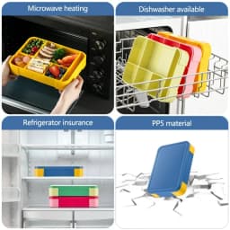 Lunch Boxes for Kids Children Student Sealed In Compartments Fruit Salad Boxes Work Microwave Heating Bento Boxes Kitchen Tools