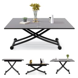 Height Adjustable Coffee Table, Modern Expandable Dining Table,Save Space Table for Living Room,Dining room
