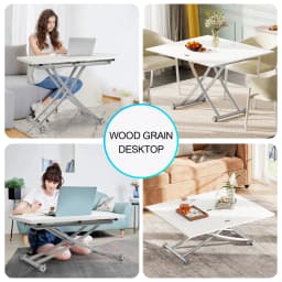 Height Adjustable Coffee Table, Modern Expandable Dining Table,Save Space Table for Living Room,Dining room