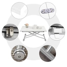 Height Adjustable Coffee Table, Modern Expandable Dining Table,Save Space Table for Living Room,Dining room