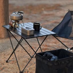 Portable outdoor folding camping table with storage basket aluminum picnic table barbecue table outdoor dining table stall table