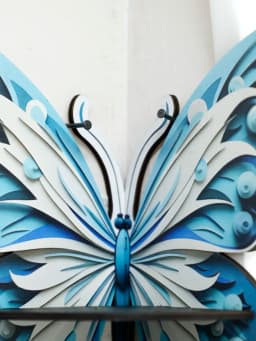 Three Color Butterfly Crystal Shelf Display Candles Stone Floating Wall Shelf Home Decorations Essential Oil Rack Corner Ledge
