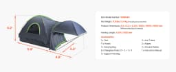 SucceBuy Pickup Truck Tent for Camping Waterproof PU2000 2-3 Person Truck Bed Tent Truck Bed Camper Shell with Expandable Awning