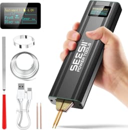 SEESII 80 Gears Mini Portable Spot Welder Spot Welder with Digital Display Upgraded Handheld Welding Nickel Sheets 0.1-0.2mm