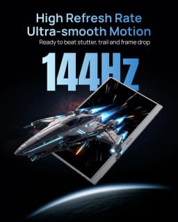 ARZOPA 16.1 inch 144Hz 1920*1080 Portable Monitor 106% SRGB IPS Gaming Mini Monitor for Office/Laptop/Mac/Switch/PS4 Z1FC Grey