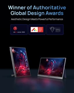 ARZOPA 16.1 inch 144Hz 1920*1080 Portable Monitor 106% SRGB IPS Gaming Mini Monitor for Office/Laptop/Mac/Switch/PS4 Z1FC Grey