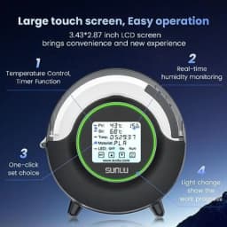 SUNLU S2 3D Printer Filament Dryer Box 70℃ with Humidity Display 4.6" LCD for PLA ABS PA PC 1.75-3.0mm From US/EU/UK/AU