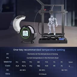 SUNLU S2 3D Printer Filament Dryer Box 70℃ with Humidity Display 4.6" LCD for PLA ABS PA PC 1.75-3.0mm From US/EU/UK/AU