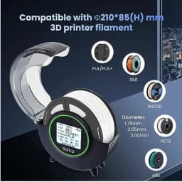 SUNLU S2 3D Printer Filament Dryer Box 70℃ with Humidity Display 4.6" LCD for PLA ABS PA PC 1.75-3.0mm From US/EU/UK/AU
