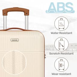 Luggage Sets Suitcase ABS Hard Shell Carry-On Hand Cabin with 4 Double Spinning Wheels & TSA- Lock 3 Piece Set (21"24"28")