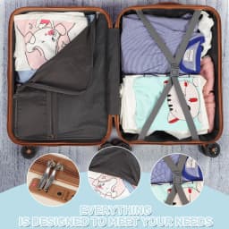 Luggage Sets Suitcase ABS Hard Shell Carry-On Hand Cabin with 4 Double Spinning Wheels & TSA- Lock 3 Piece Set (21"24"28")