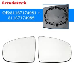 Artudatech 1 Pair Mirror Glass with Heated Wing for BMW X5 X6 E70 E71 E72 08-14