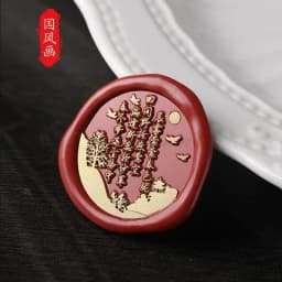 Retro Wax Seal Embossed Stamp Gingko Honey Bee Palace Camellia Angel Swallow Handle Wedding Postal DIY Scrapbook Decoration