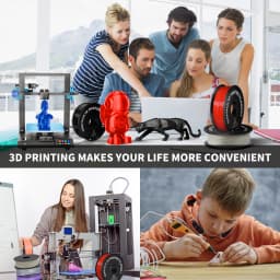 Geeetech ABS+ 3D Filament 1.75mm 1KG plastic, 3D Printer Material, Tangle-Free, Non-Toxic, Vacuum Packaging White Redk BLue