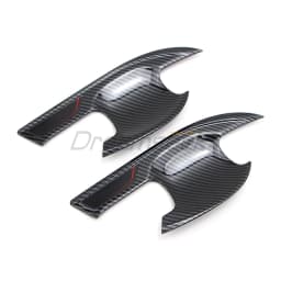 4PCs Car Door Handle Cup Bowl Cover For Honda Accord 2018 2019 2020 2021 2022 Exterior Molding Trim Carbon Fiber Look