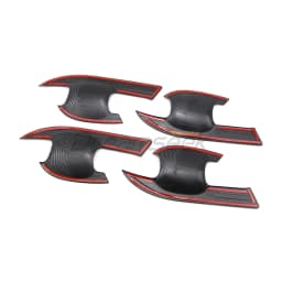 4PCs Car Door Handle Cup Bowl Cover For Honda Accord 2018 2019 2020 2021 2022 Exterior Molding Trim Carbon Fiber Look