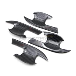 4PCs Car Door Handle Cup Bowl Cover For Honda Accord 2018 2019 2020 2021 2022 Exterior Molding Trim Carbon Fiber Look
