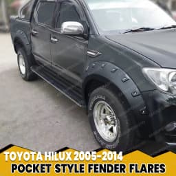 Pocket Style Fender Flares For Toyota Hilux Vigo SR SR5 2005-2014 30mm Widen Wheel Arch Extensions Offroad Car Accessories