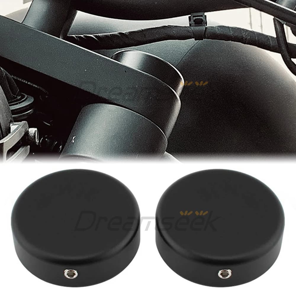 Motorcycle Upper Fork Cap For Honda Rebel CMX 250 300 500 2017 2018 2019 2020 2021 2022 2023 Front Top Stem Nut Covers Black Alu