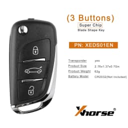 5Pieces Xhorse XEDS01EN DS Style Super Remote Work on All ID as the Super Chip