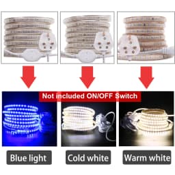 120LEDs/m SMD 3014 LED Strip Light 220V Outdoor Waterproof Lamp White Warm White Blue LED Tape Ribbon for Home Decor Lighting