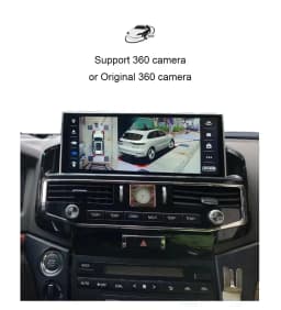 1920*720 360 Panoramic Carplay 8G+128G Android 13.0 Car DVD Player GPS Stereo Radio For Toyota Land Cruiser LC200 2008 - 2020