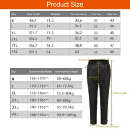 Winter Heated Pants 8 Zone Temperature Contro Electric Heating Trousers Cycling 3 Temperature Control Thermal Pant For Camping