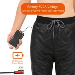 Winter Heated Pants 8 Zone Temperature Contro Electric Heating Trousers Cycling 3 Temperature Control Thermal Pant For Camping