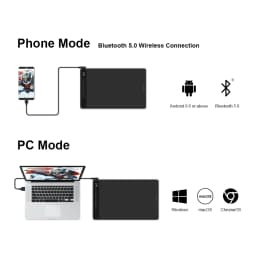 HUION Inspiroy Giano G930L Graphic Tablet Drawing Tablets Bluetooth Wireless Battery-free Pen With 6 press keys For Android MAC