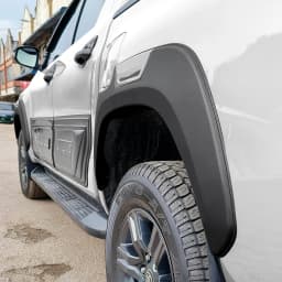 For Toyota Hilux N80 Fender Flares 2015-2024 Revo Rocco Rogue Wheel Arch Extensions OEM Style 12mm Wide ABS Matte Black
