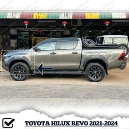 For Toyota Hilux N80 Fender Flares 2015-2024 Revo Rocco Rogue Wheel Arch Extensions OEM Style 12mm Wide ABS Matte Black