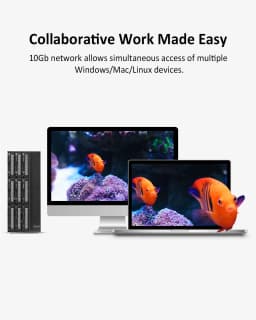 TERRAMASTER T9-450 9Bay Network Attached Storage, Atom C3558R Quad-core, 8GB DDR4, Dual SFP+ 10GbE, Dual 2.5GbE Ports(Diskless)