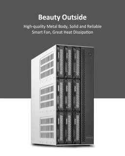 TERRAMASTER T9-450 9Bay Network Attached Storage, Atom C3558R Quad-core, 8GB DDR4, Dual SFP+ 10GbE, Dual 2.5GbE Ports(Diskless)