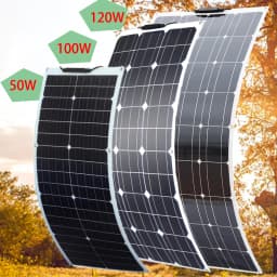 18V Flexible Solar Panels 50W 100W 120W Solar Balcony Photovoltaic Panel for Home Car Boat Camper 12V Battery Charger Waterproof