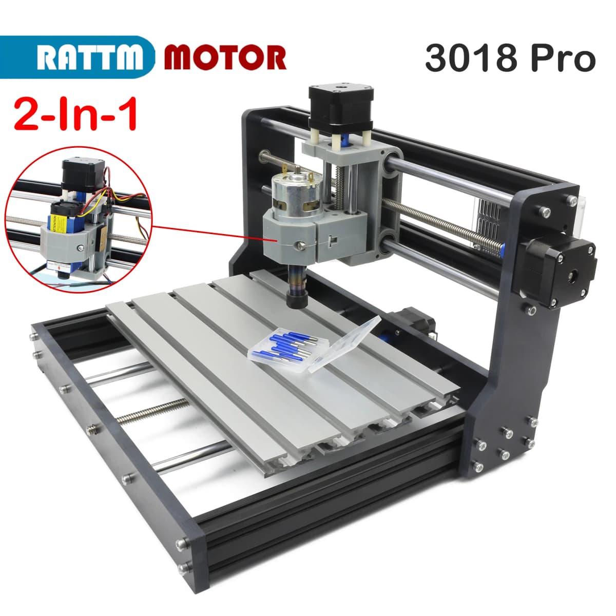DE Stock 3018 PRO CNC Laser Engraver Wood CNC Router Machine GRBL ER11 Hobby DIY Engraving Machine for Wood PCB PVC Mini CNC