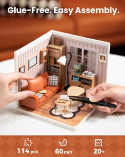 Rolife Super Store Series Plastic 3D Puzzle DIY Miniature dollhouse kit Building Block Sets for Gifts DW007