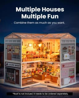 Rolife Super Store Series Plastic 3D Puzzle DIY Miniature dollhouse kit Building Block Sets for Gifts DW007