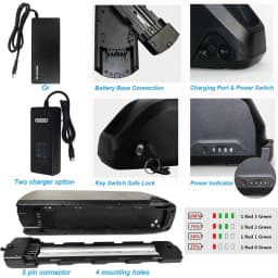 Bafang-Electric Bike Conversion Kit, 36V, 250W, BBS01B, BBS01, Mid Drive Motor, 36V, 13AH, 15.6AH, 19.2AH, Lithium Battery Kits