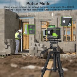 Huepar 4D 16 Lines Cross Line Laser Level Z04CG LCD Screen Bluetooth & Remote Control Osram Green Beam With 2x Li-ion Batteries