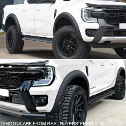 Fender Flares Wheel Arch For Ford Ranger Next Gen 2023 2024 2025 2026 Wildtrak with Parking Sensor Fender Flares Extend 6PCS SET