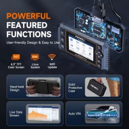 FOXWELL NT614 Elite OBD2 Scanner ABS SRS Transmission Engine Code Reader SAS EPB Oil Light 5 Reset OBD2 Car Diagnostic Scan Tool