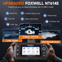 FOXWELL NT614 Elite OBD2 Scanner ABS SRS Transmission Engine Code Reader SAS EPB Oil Light 5 Reset OBD2 Car Diagnostic Scan Tool