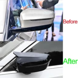 For BMW 3/5 Series G20 G30 Gloss Black Wing Mirror Cover Replacement M Style RHD