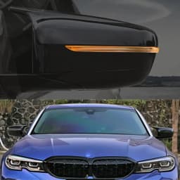 For BMW 3/5 Series G20 G30 Gloss Black Wing Mirror Cover Replacement M Style RHD