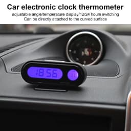 Auto Thermograph For Car Weather Temperature Humidity Clock With LED Light Car Clock Thermograph Car Dashboard Clock Car