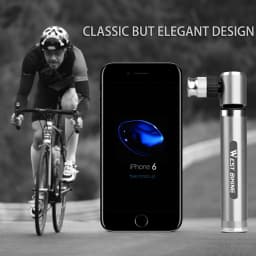 WEST BIKING Portable Mini Aluminium Alloy Bicycle Air Pump 160 PSI Tire Inflator Ultra Light MTB Accessories Road Bike Pump